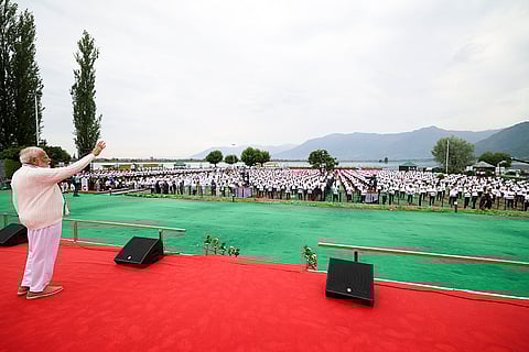 PM Modi on International Yoga Day in JK